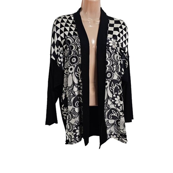 Harari Jackets & Blazers - Harari Open Front Jacket Women Size M Black/White